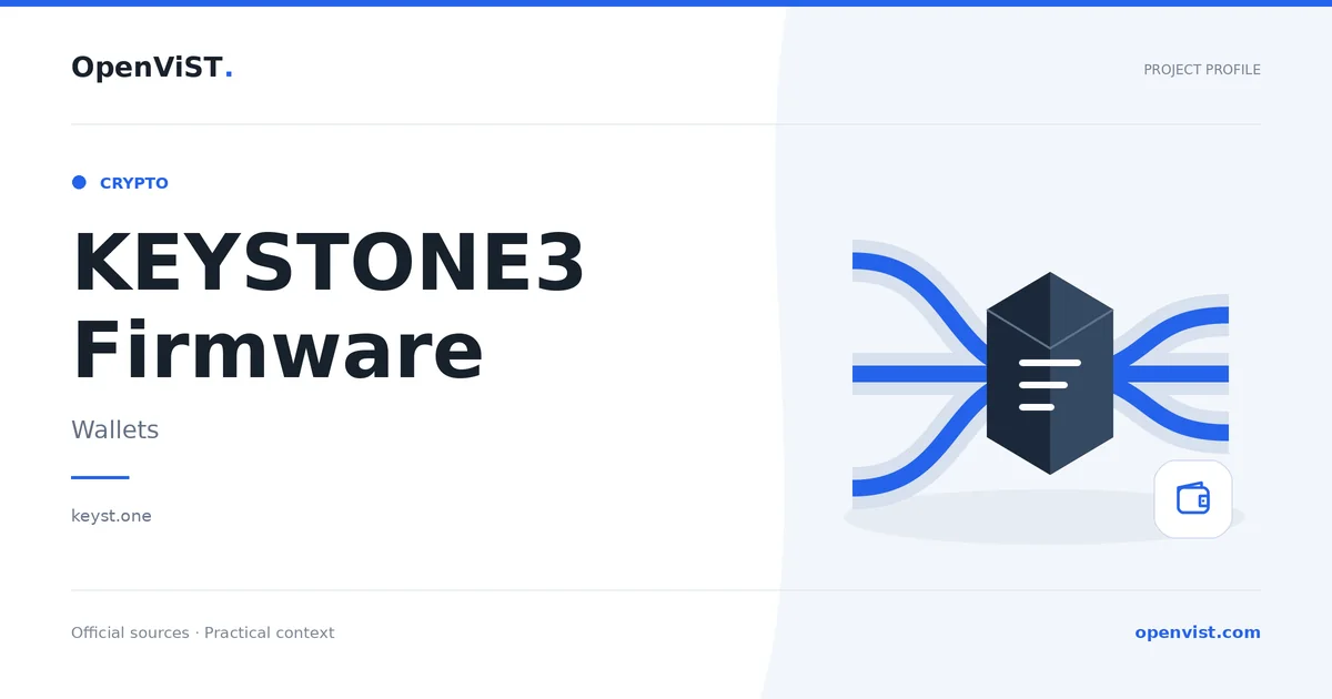 KEYSTONE3 Firmware — OpenViST project profile in Wallets.