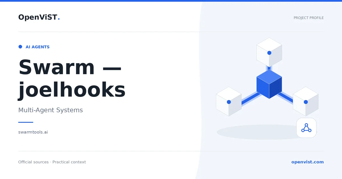 Swarm — joelhooks — OpenViST project profile in Multi-Agent Systems.