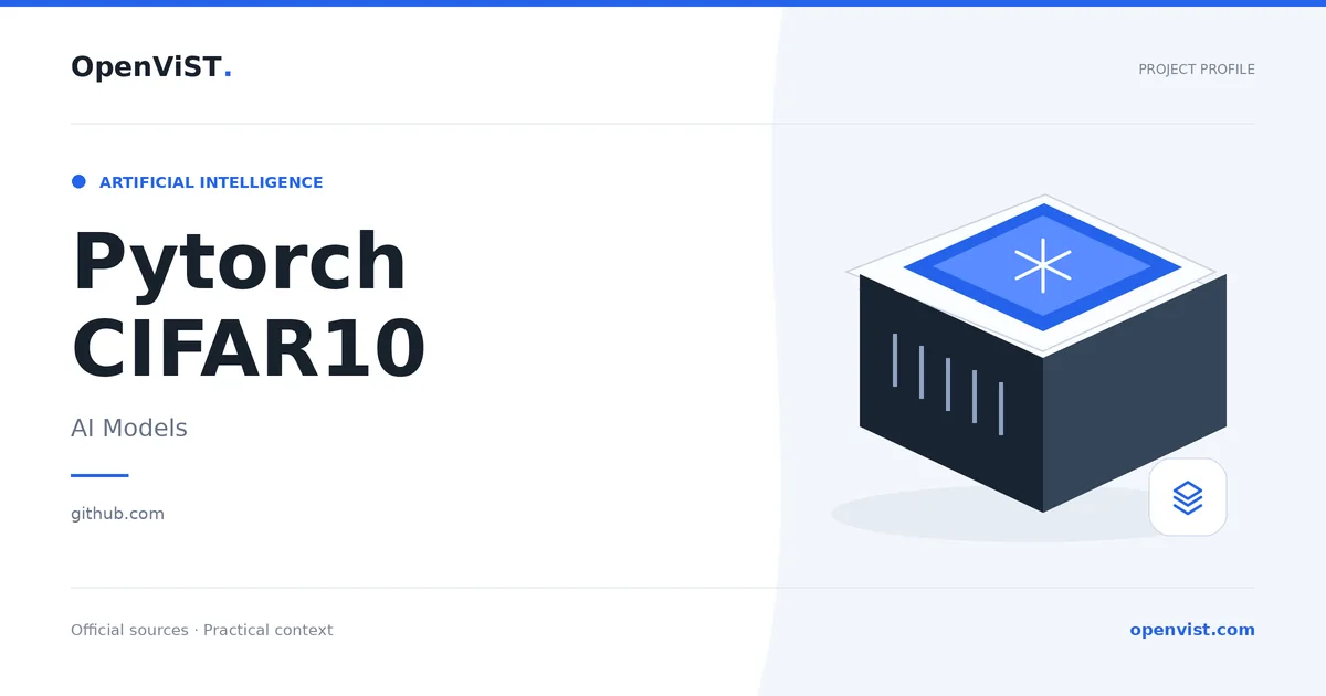 Pytorch CIFAR10 — OpenViST project profile in AI Models.