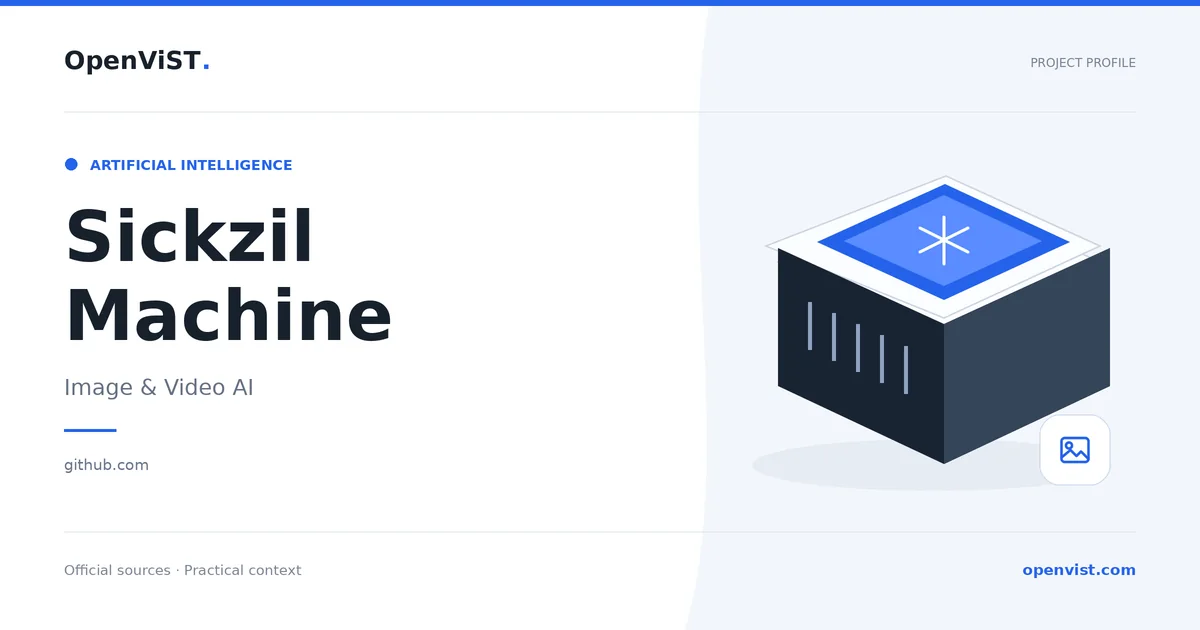 Sickzil Machine — OpenViST project profile in Image & Video AI.