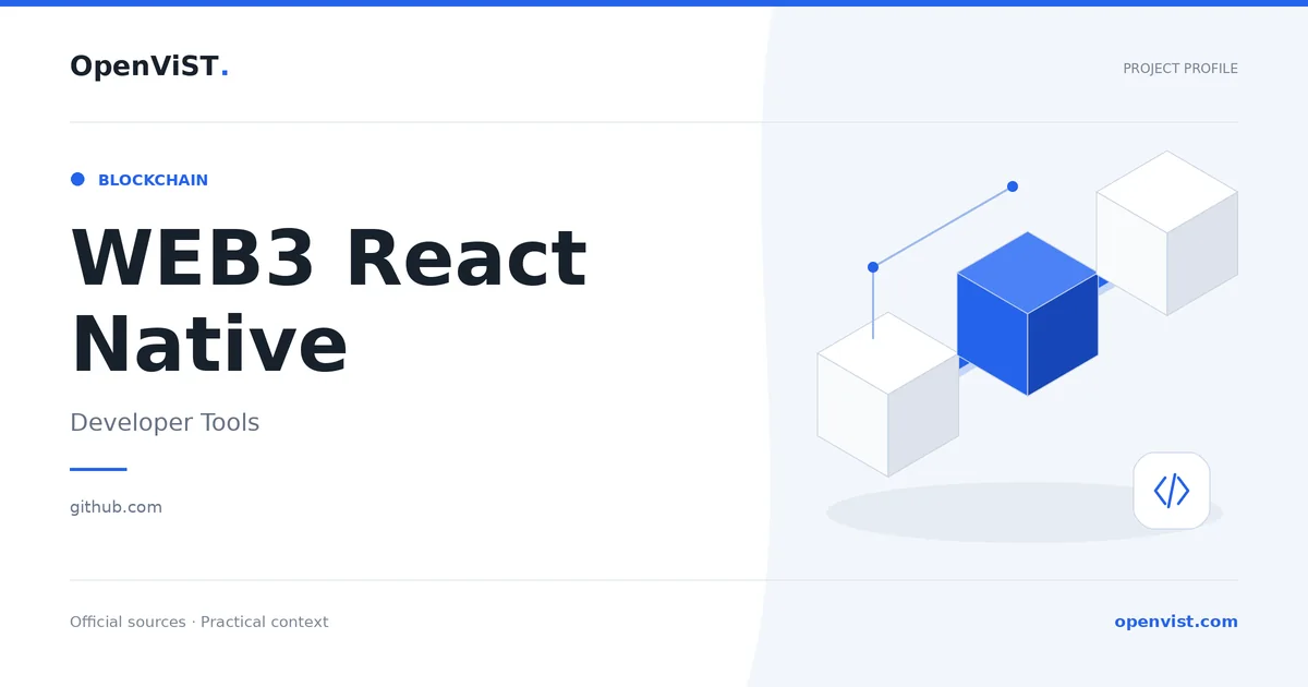 WEB3 React Native — OpenViST project profile in Developer Tools.