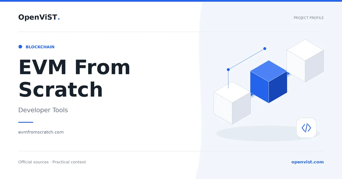 EVM From Scratch — OpenViST project profile in Developer Tools.