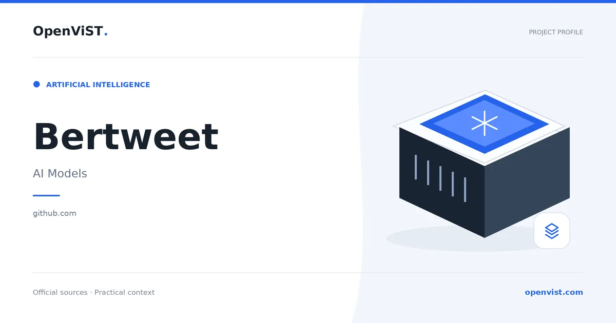 Bertweet — OpenViST project profile in AI Models.