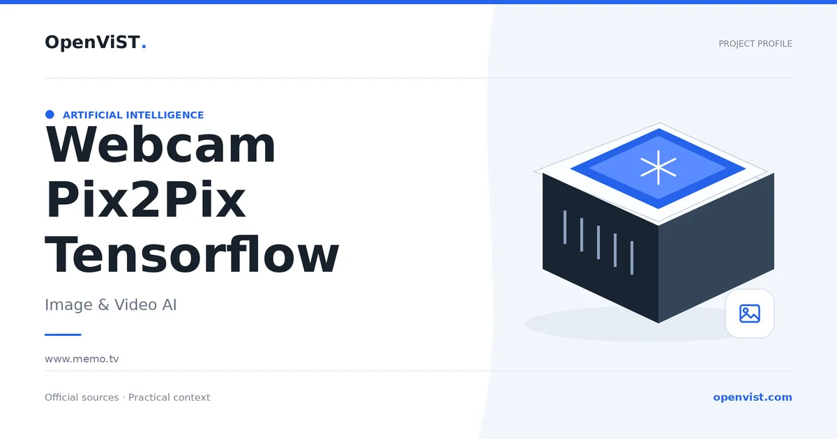 Webcam Pix2Pix Tensorflow — OpenViST project profile in Image & Video AI.