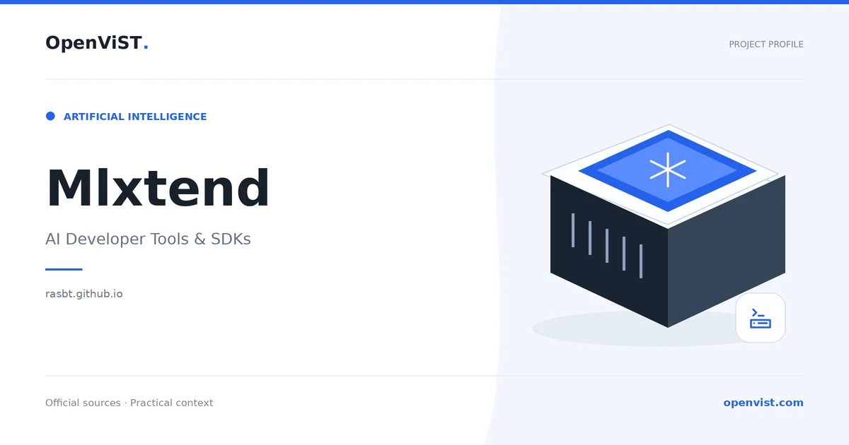 Mlxtend — OpenViST project profile in AI Developer Tools & SDKs.