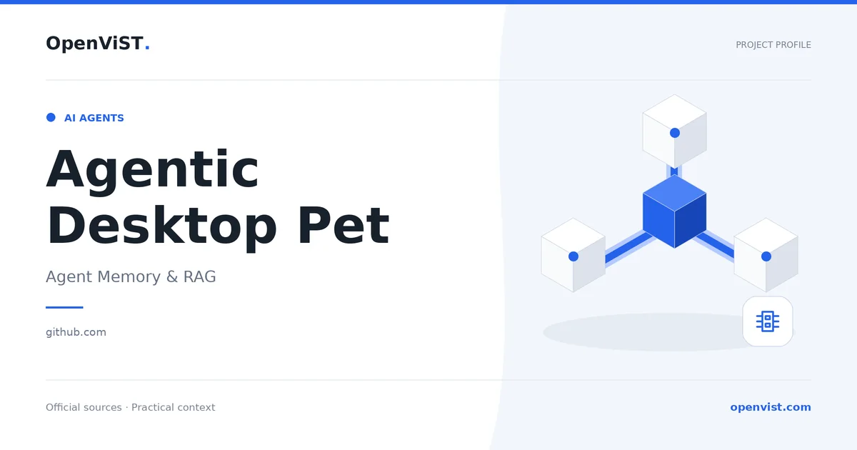 Agentic Desktop Pet — OpenViST project profile in Agent Memory & RAG.
