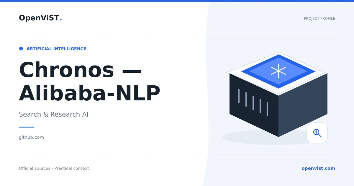 Chronos — Alibaba-NLP — OpenViST project profile in Search & Research AI.