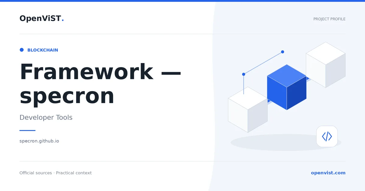 Framework — specron — OpenViST project profile in Developer Tools.