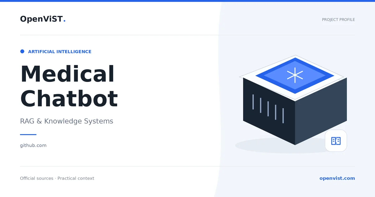 Medical Chatbot — OpenViST project profile in RAG & Knowledge Systems.