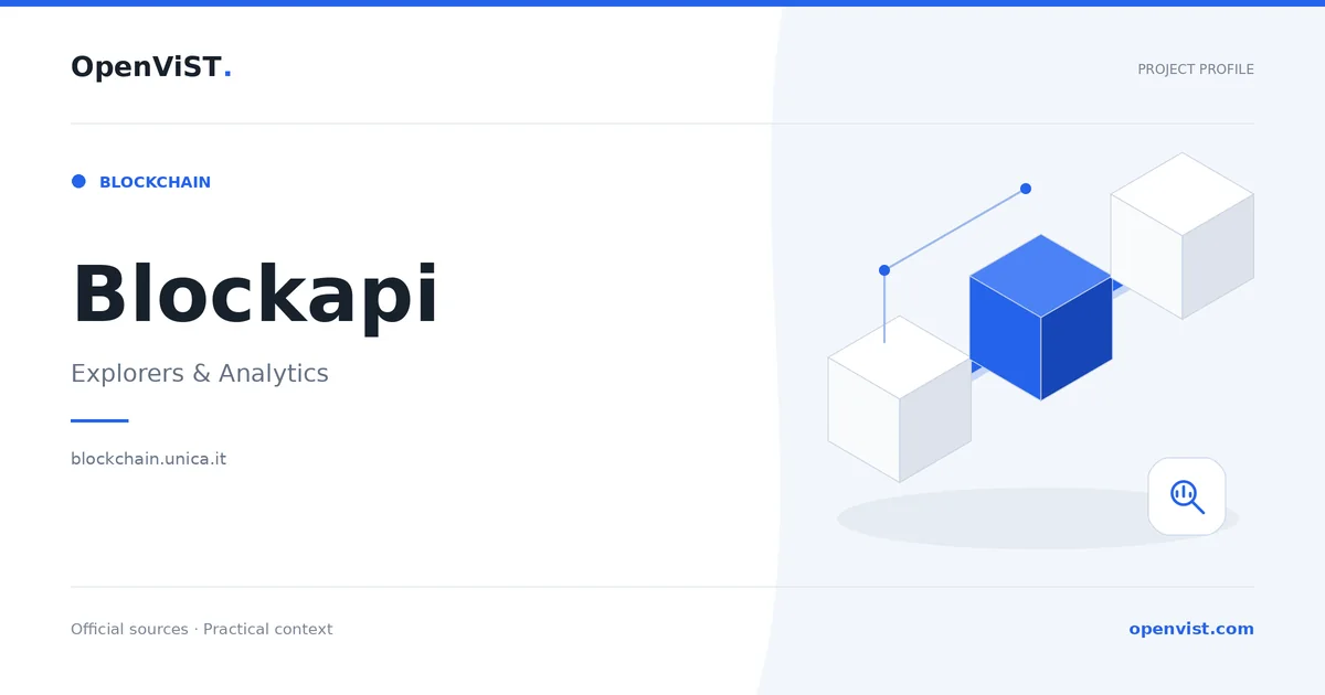Blockapi — OpenViST project profile in Explorers & Analytics.