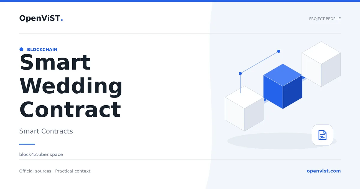 Smart Wedding Contract — OpenViST project profile in Smart Contracts.