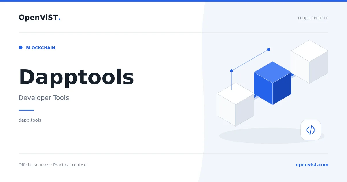 Dapptools — OpenViST project profile in Developer Tools.