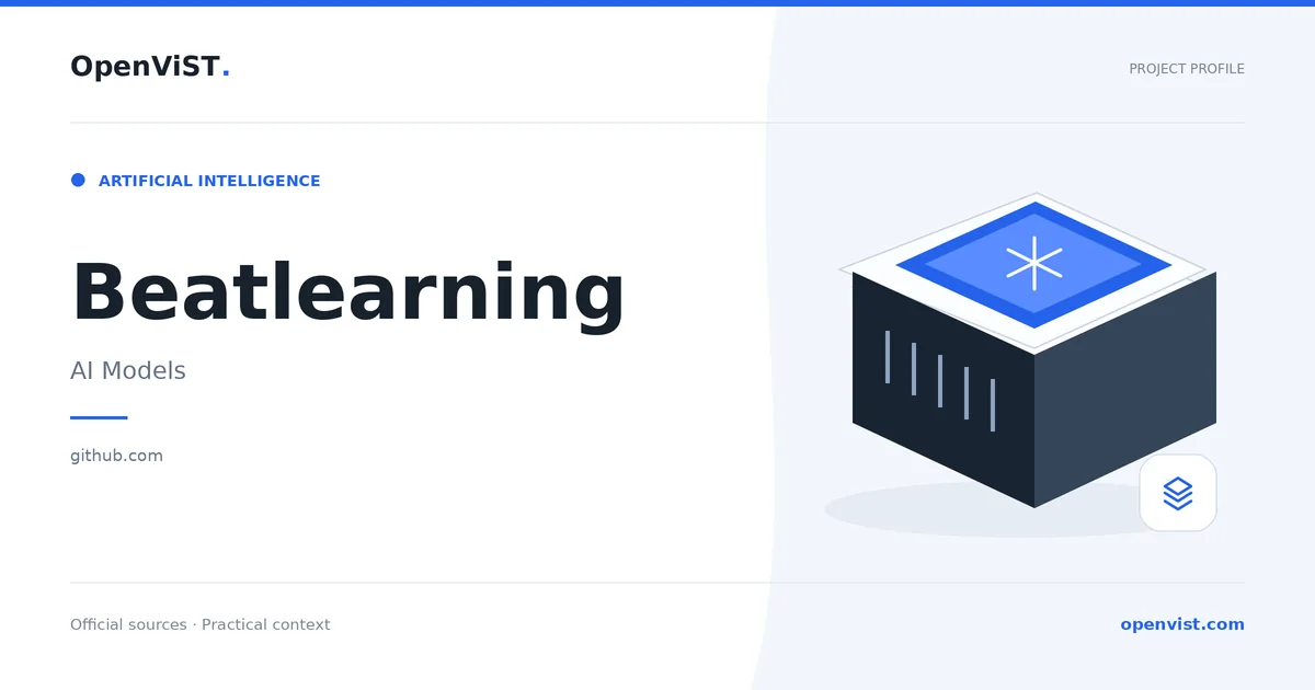 Beatlearning — OpenViST project profile in AI Models.