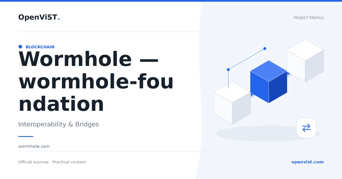 Wormhole — wormhole-foundation — OpenViST project profile in Interoperability & Bridges.
