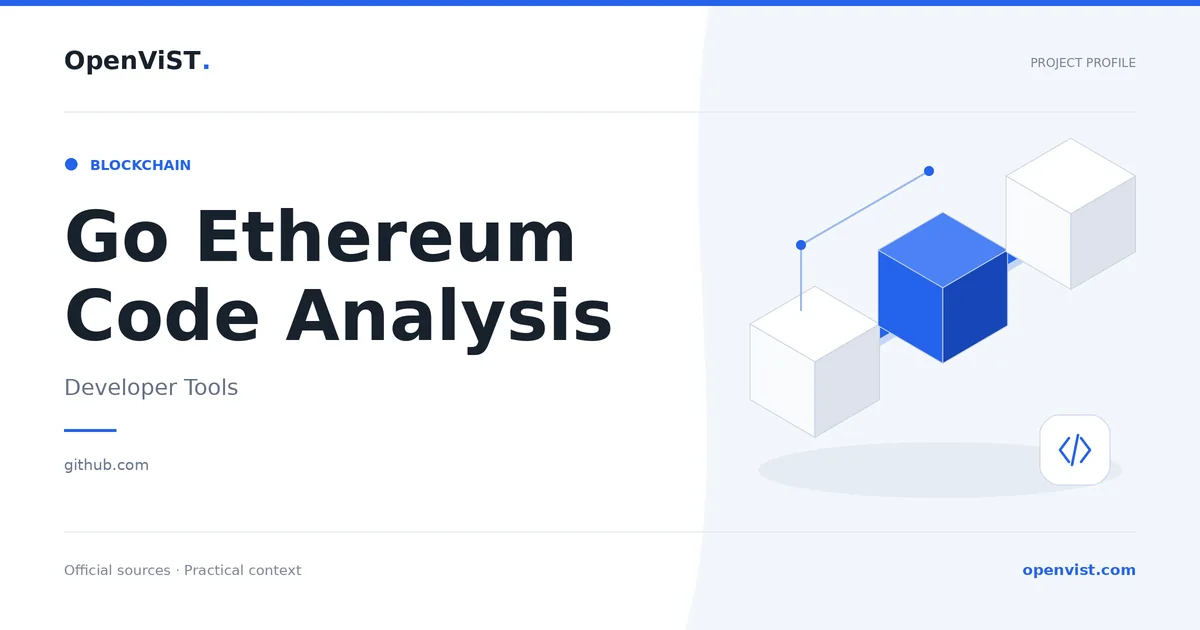 Go Ethereum Code Analysis — OpenViST project profile in Developer Tools.