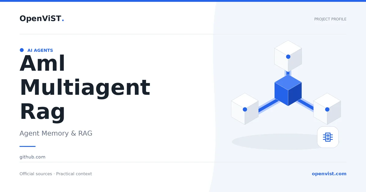Aml Multiagent Rag — OpenViST project profile in Agent Memory & RAG.