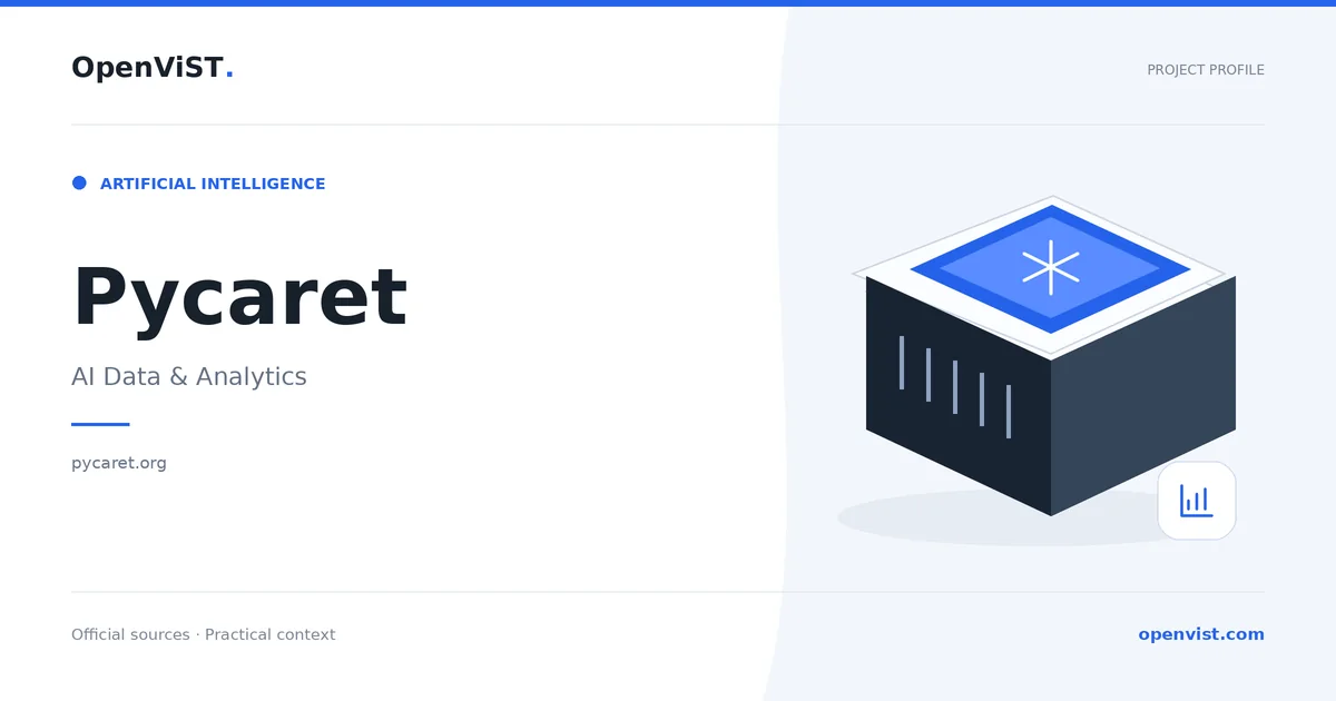 Pycaret — OpenViST project profile in AI Data & Analytics.
