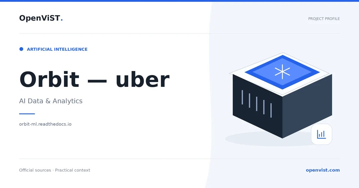 Orbit — uber — OpenViST project profile in AI Data & Analytics.