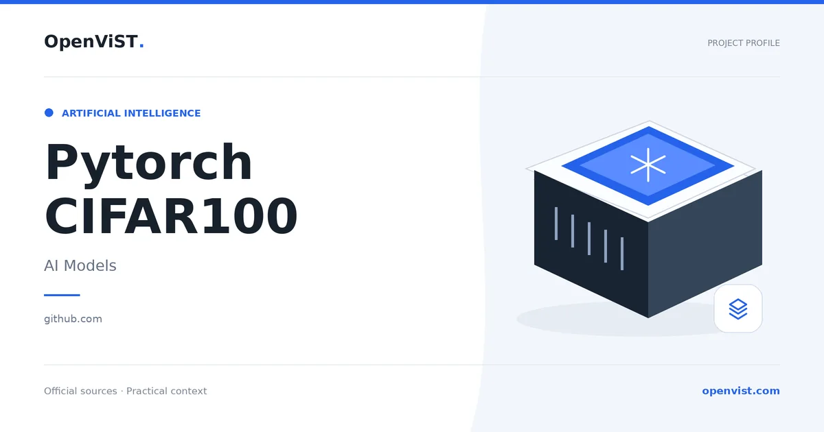 Pytorch CIFAR100 — OpenViST project profile in AI Models.