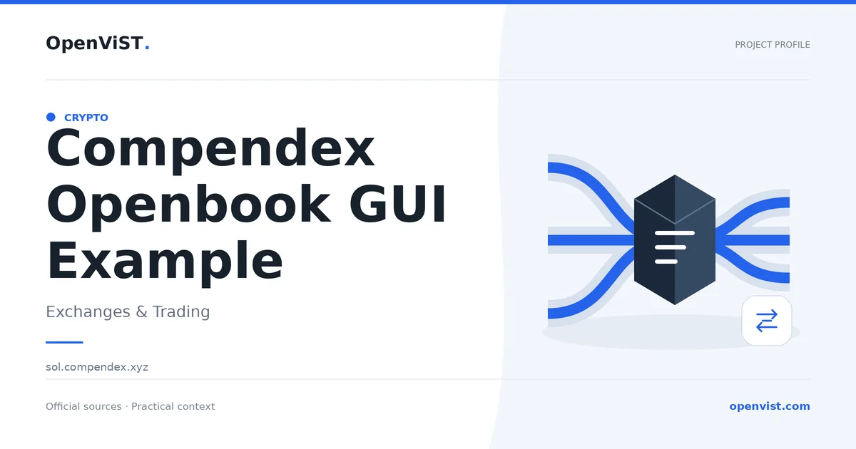 Compendex Openbook GUI Example — OpenViST project profile in Exchanges & Trading.