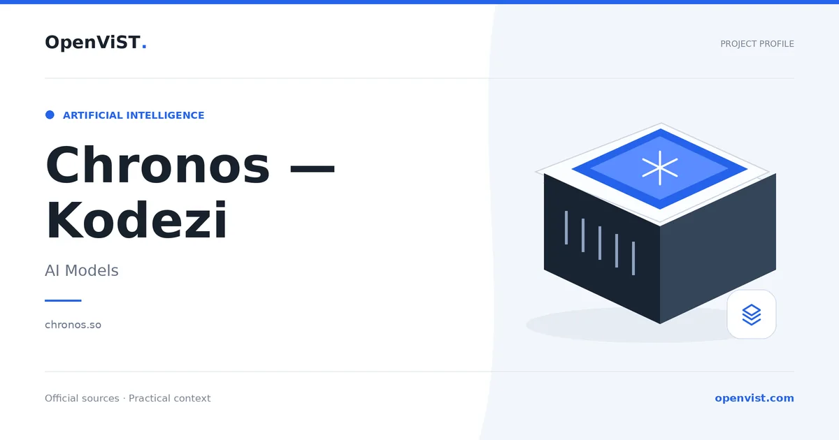Chronos — Kodezi — OpenViST project profile in AI Models.