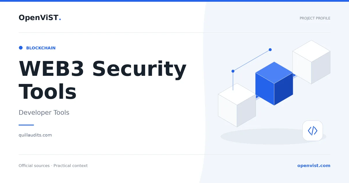 WEB3 Security Tools — OpenViST project profile in Developer Tools.