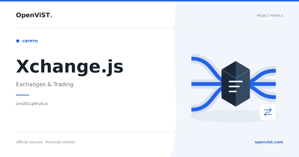 Xchange.js — OpenViST project profile in Exchanges & Trading.