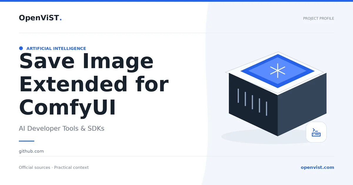 Save Image Extended for ComfyUI — OpenViST project profile in AI Developer Tools & SDKs.