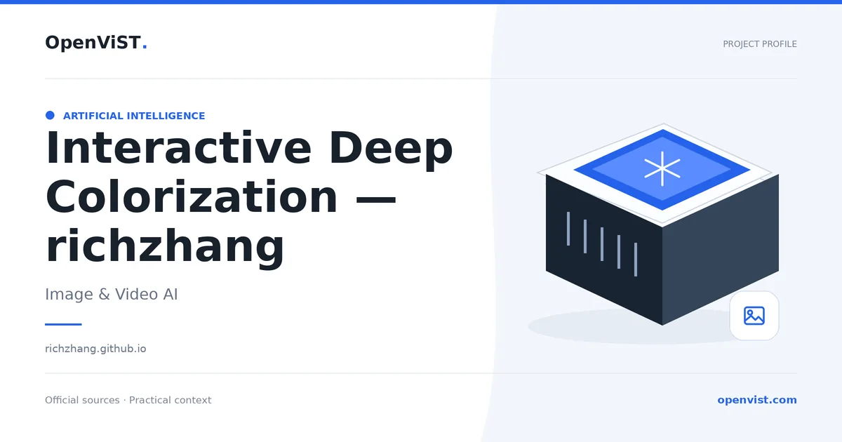 Interactive Deep Colorization — richzhang — OpenViST project profile in Image & Video AI.