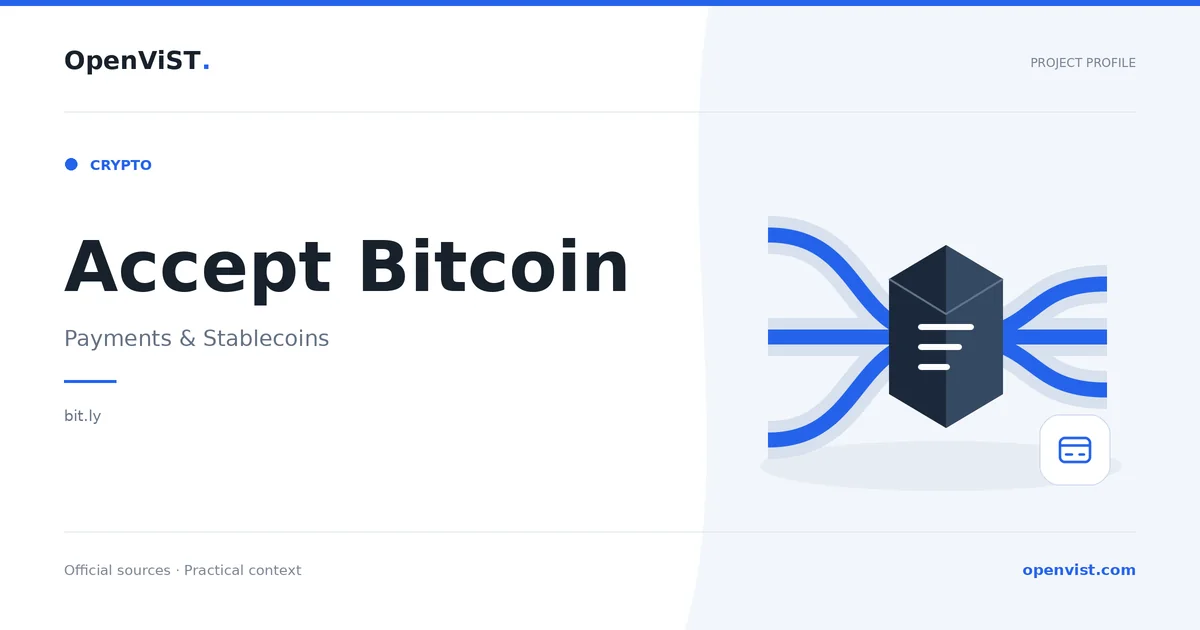 Accept Bitcoin — OpenViST project profile in Payments & Stablecoins.