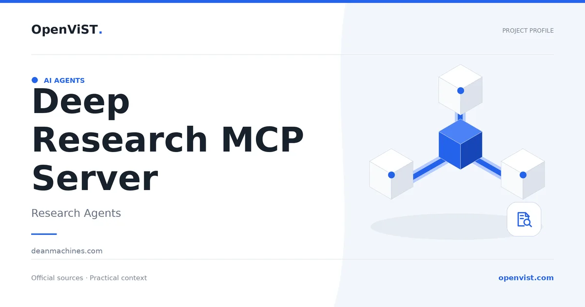 Deep Research MCP Server — OpenViST project profile in Research Agents.