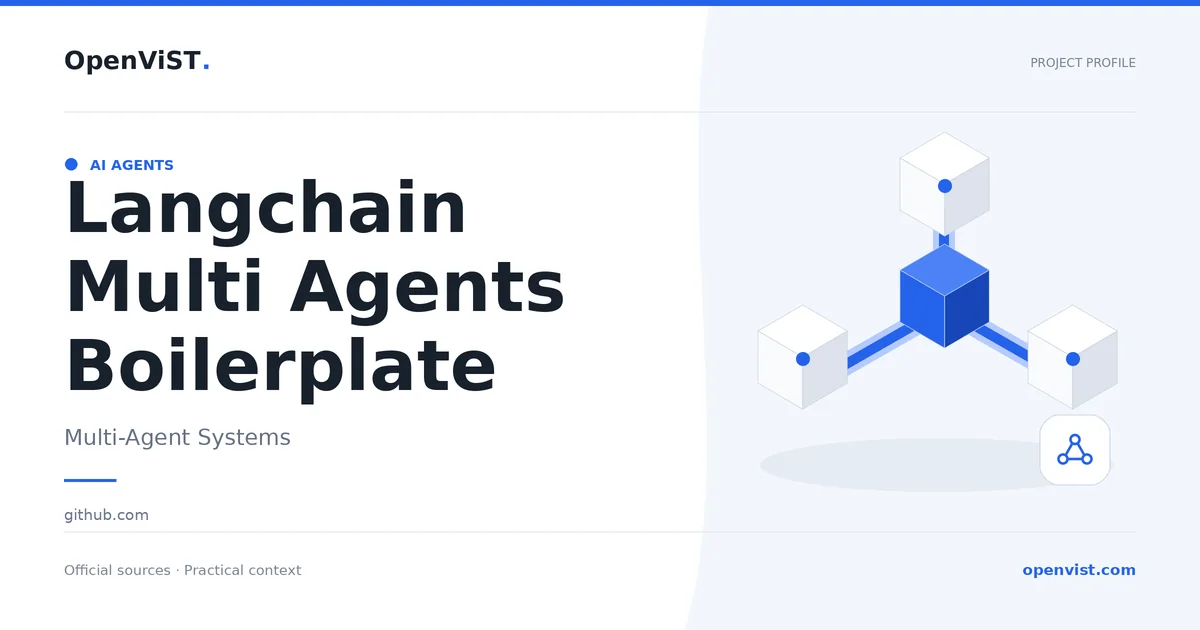 Langchain Multi Agents Boilerplate — OpenViST project profile in Multi-Agent Systems.