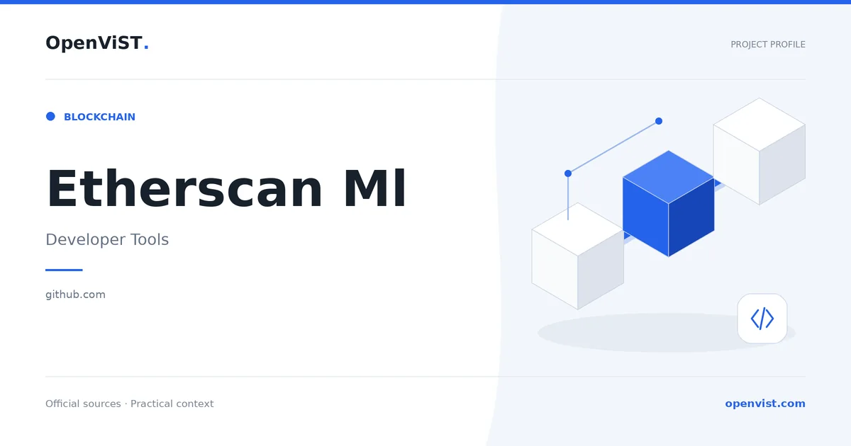 Etherscan Ml — OpenViST project profile in Developer Tools.