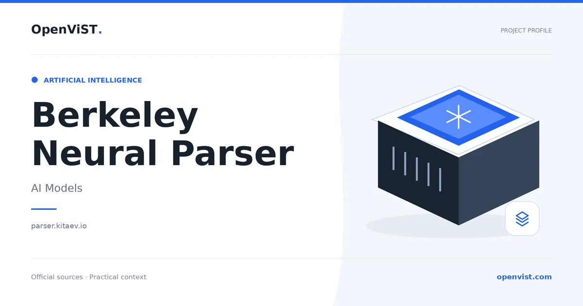 Berkeley Neural Parser — OpenViST project profile in AI Models.