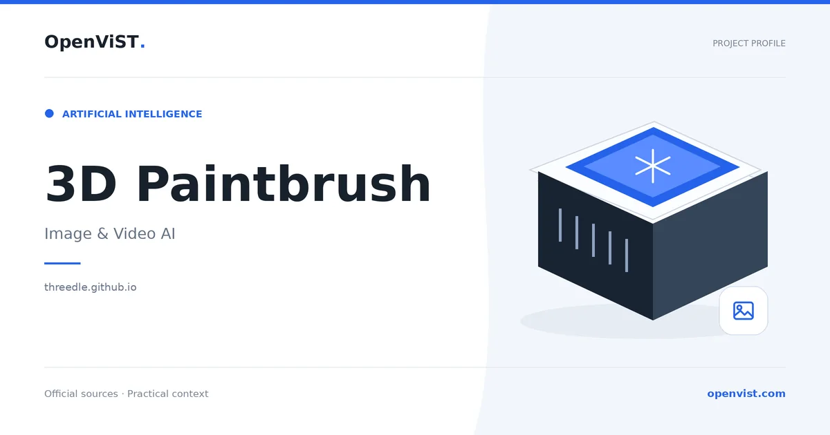 3D Paintbrush — OpenViST project profile in Image & Video AI.