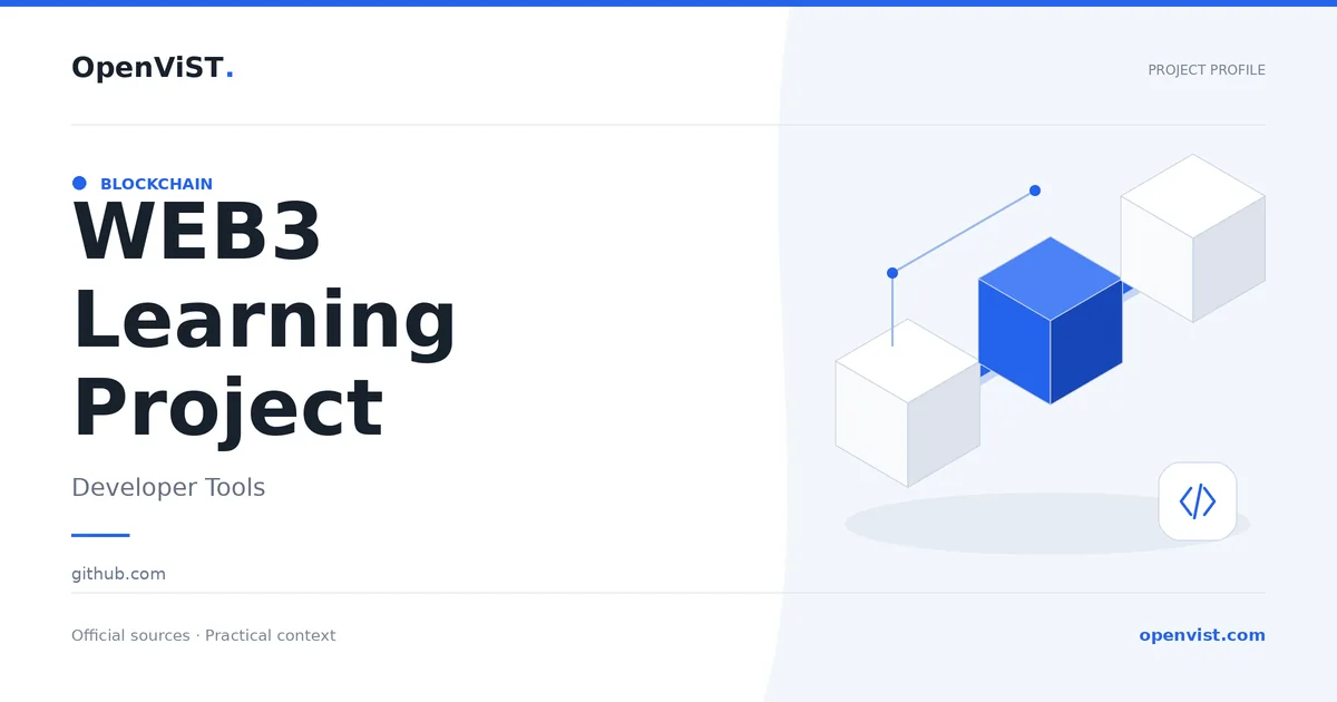 WEB3 Learning Project — OpenViST project profile in Developer Tools.