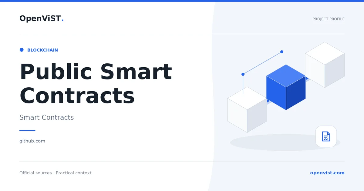 Public Smart Contracts — OpenViST project profile in Smart Contracts.