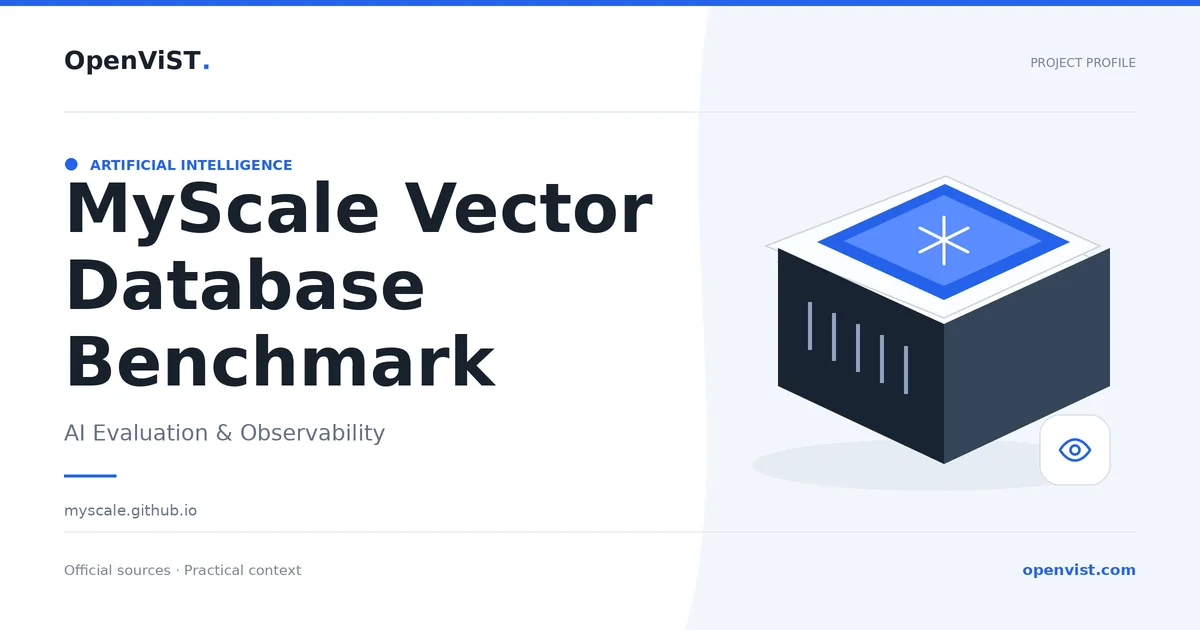 MyScale Vector Database Benchmark — OpenViST project profile in AI Evaluation & Observability.