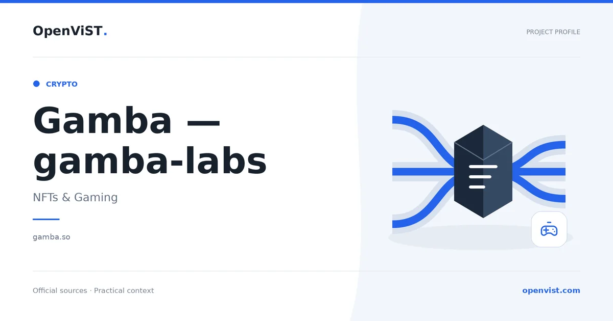 Gamba — gamba-labs — OpenViST project profile in NFTs & Gaming.