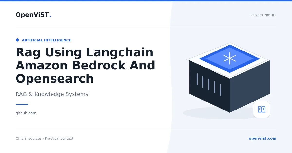 Rag Using Langchain Amazon Bedrock And Opensearch — OpenViST project profile in RAG & Knowledge Systems.