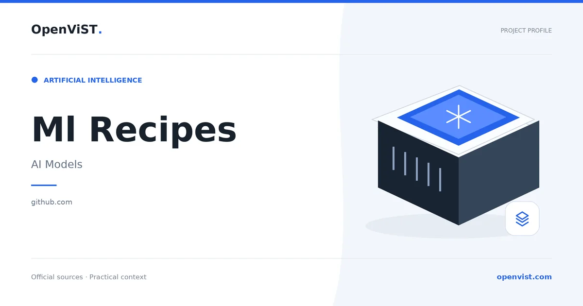 Ml Recipes — OpenViST project profile in AI Models.