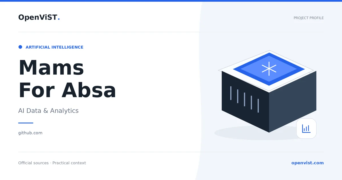 Mams For Absa — OpenViST project profile in AI Data & Analytics.