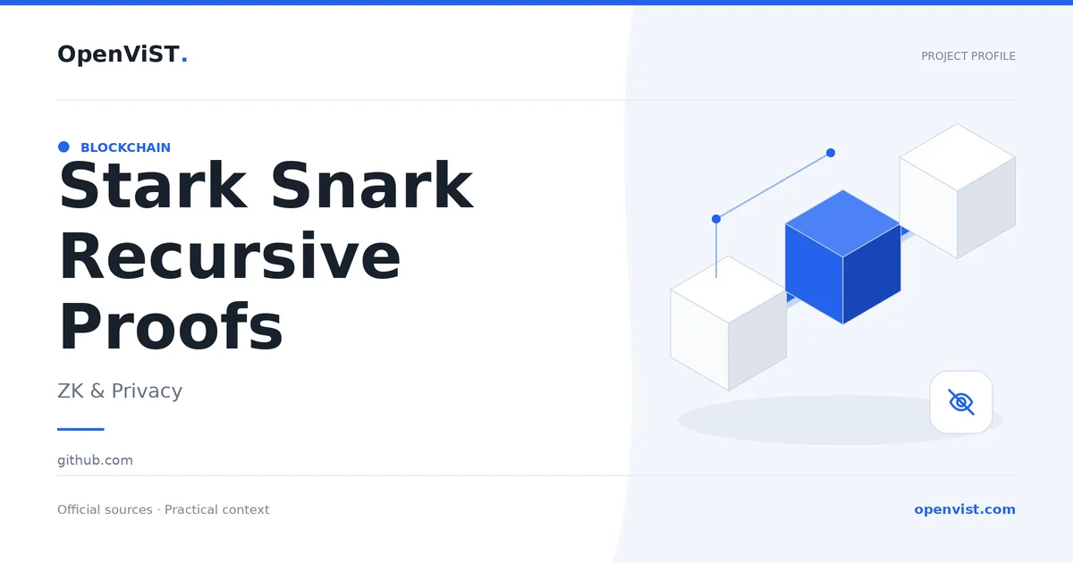 Stark Snark Recursive Proofs — OpenViST project profile in ZK & Privacy.