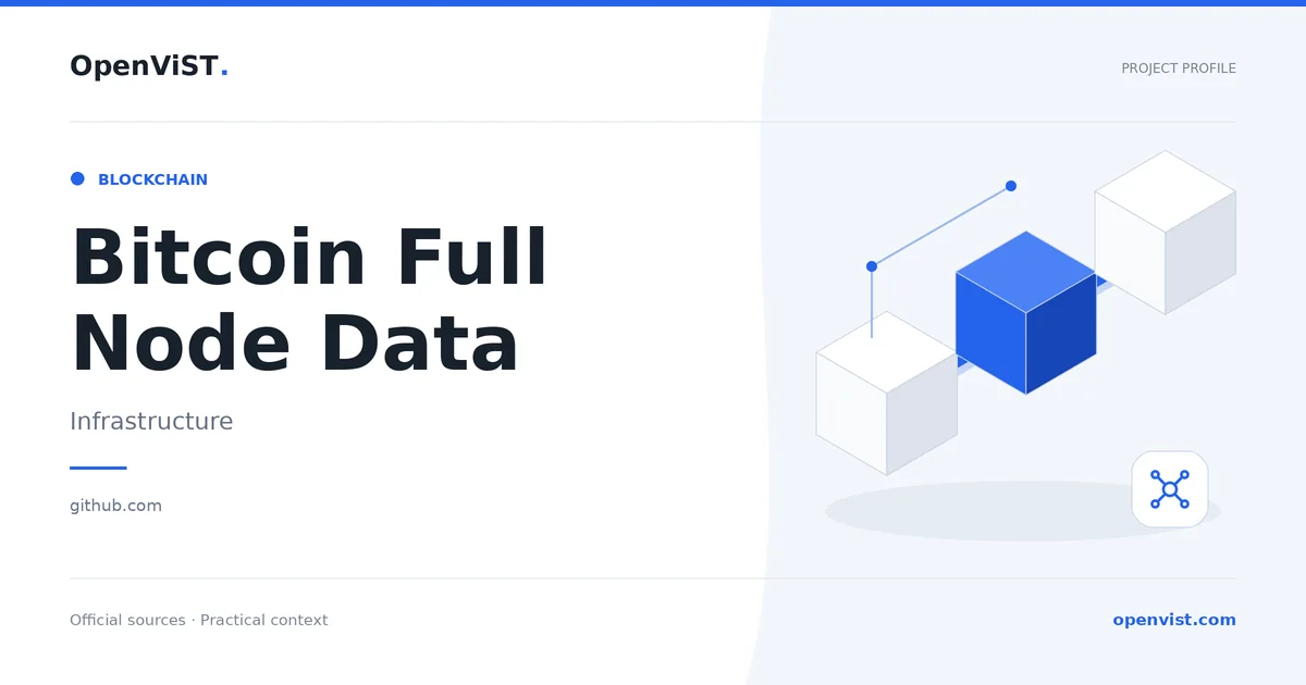 Bitcoin Full Node Data — OpenViST project profile in Infrastructure.