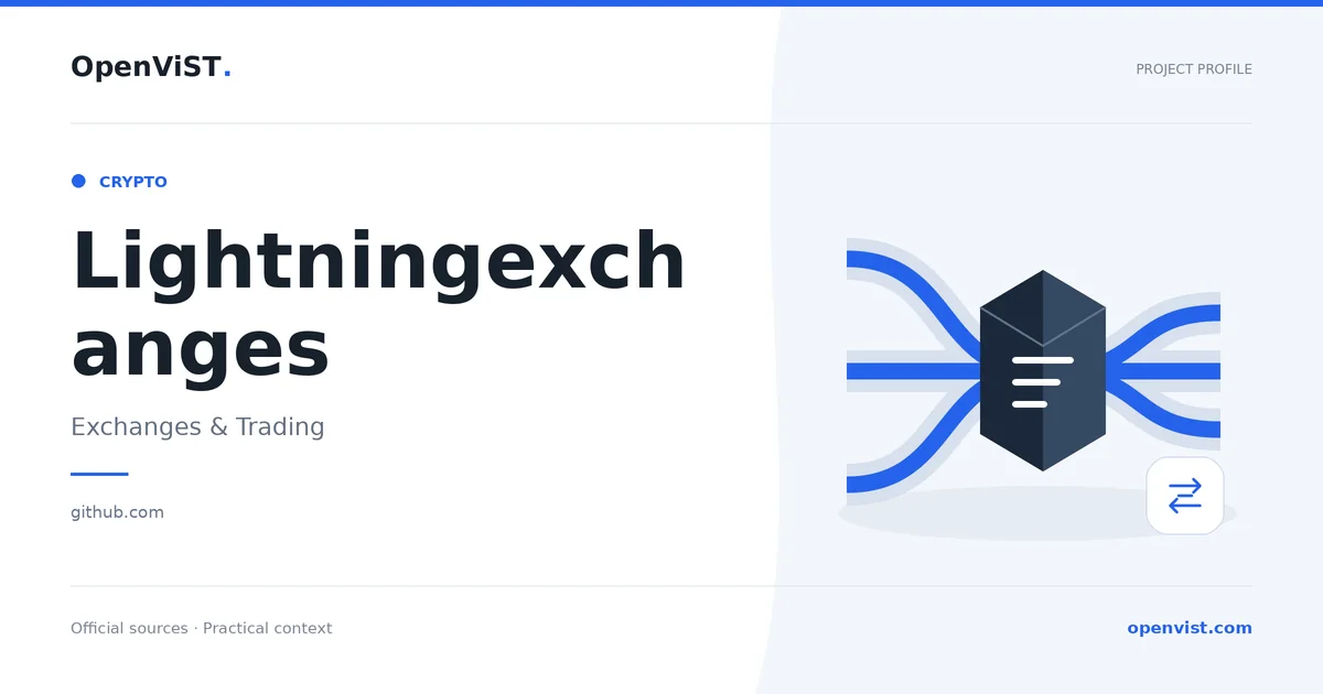 Lightningexchanges — OpenViST project profile in Exchanges & Trading.