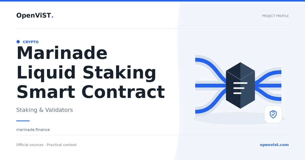 Marinade Liquid Staking Smart Contract — OpenViST project profile in Staking & Validators.