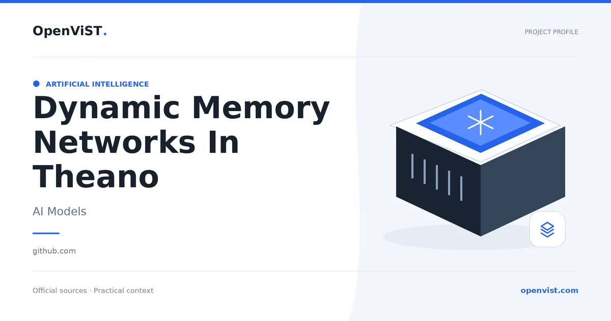 Dynamic Memory Networks In Theano — OpenViST project profile in AI Models.