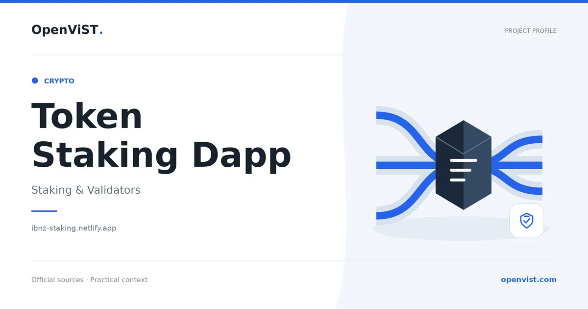 Token Staking Dapp — OpenViST project profile in Staking & Validators.