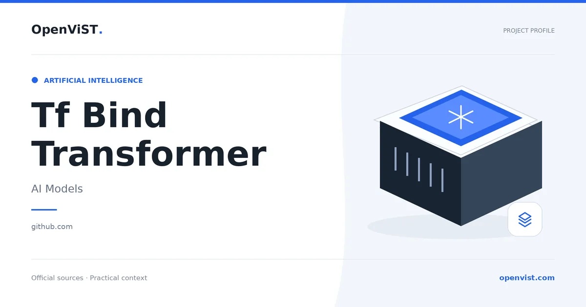 Tf Bind Transformer — OpenViST project profile in AI Models.