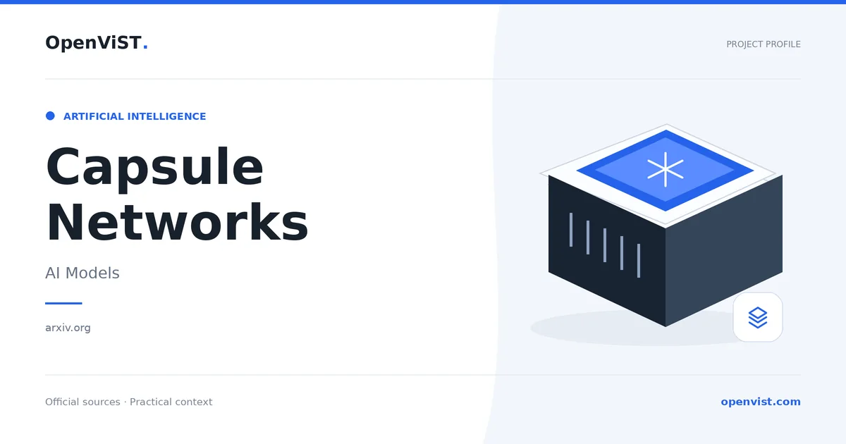 Capsule Networks — OpenViST project profile in AI Models.